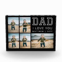 Bloque Para Fotos Recuerdo moderno en blanco y negro Te quiero papá