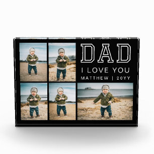 Bloque Para Fotos Recuerdo moderno en blanco y negro Te quiero papá