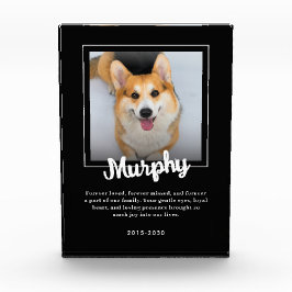 Bloque Para Fotos Recuerdo personalizado de la memoria del perro Mas