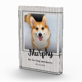 Bloque Para Fotos Recuerdo personalizado de la memoria del perro Pla