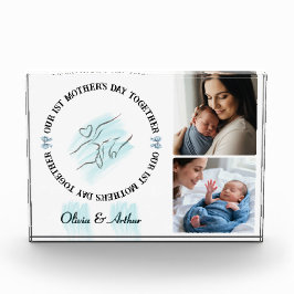 Bloque Para Fotos Recuerdo Personalizado Minimalista Azul para el Pr