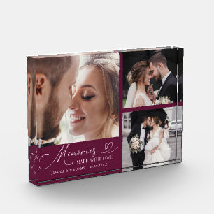 Bloque Para Fotos Recuerdos Hechos con Amor Bodas de Arándano