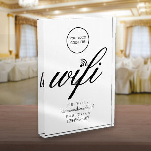 Bloque Para Fotos Red Wifi y Rótulo de contraseña Su logotipo