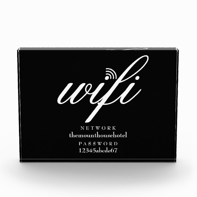 Bloque Para Fotos Red Wifi y Rótulo de contraseñas (Anverso)