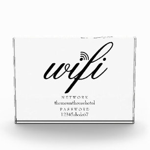 Bloque Para Fotos Red Wifi y Rótulo de contraseñas