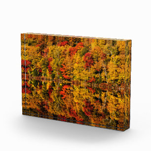 Bloque Para Fotos Reflexión de otoño en Russell Pond   New Hampshire
