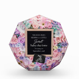 Bloque Para Fotos Regalo de anuncio de embarazo de corazón floral pa