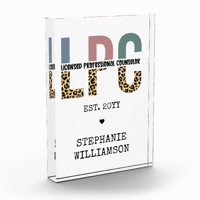 Bloque Para Fotos Regalo de consejero profesional con licencia LPC p (Izquierda)