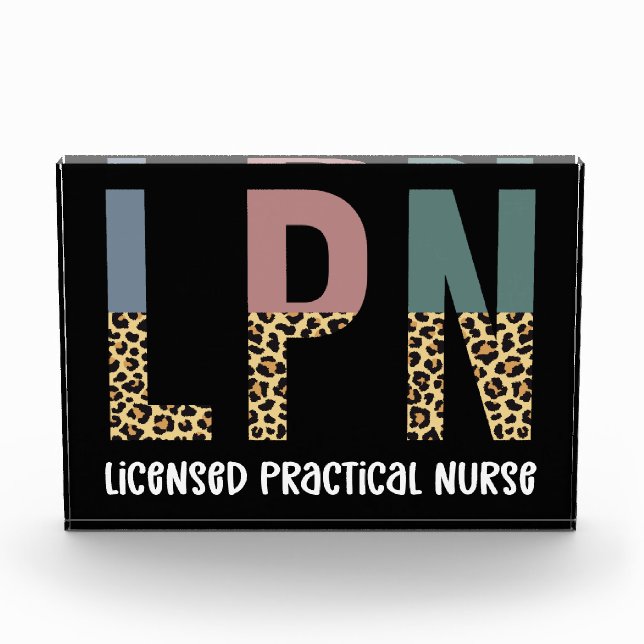 Bloque Para Fotos Regalo de Graduación LPN de Enfermera Práctica con (Anverso)