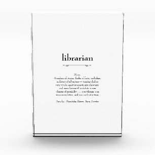 Bloque Para Fotos regalo de reconocimiento de definición bibliotecar