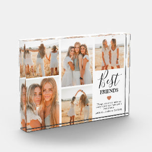 Bloque Para Fotos Regalo moderno de Best Friends Grid Keepsake