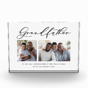 Bloque Para Fotos Regalo moderno y minimalista del abuelo del guión