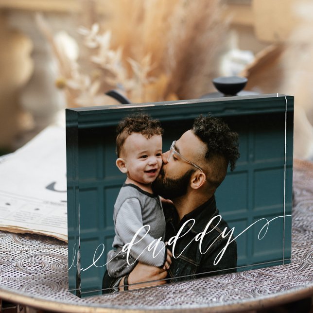 Bloque Para Fotos Regalo Para Papi | Papi Script Calligraphy Keepsak (Subido por el creador)