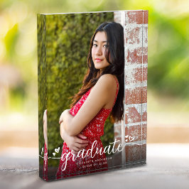 Bloque Para Fotos Regalo personalizado de caligrafía moderna para gr