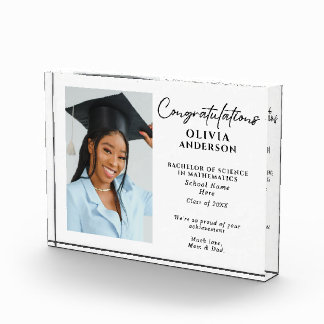 Bloque Para Fotos Regalo Personalizado de Graduación Mensaje Persona