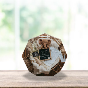 Bloque Para Fotos regalo sorpresa de anuncio de embarazo boho rústic
