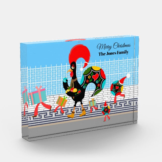 Bloque Para Fotos Regalos de gallos portugueses y desfile de balbuce (Izquierda)