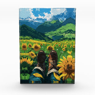 Bloque Para Fotos Relajándose en el Paraíso de los Girasoles