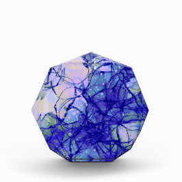 Bloque Para Fotos Resumen de estilo Art Blue y Lilac