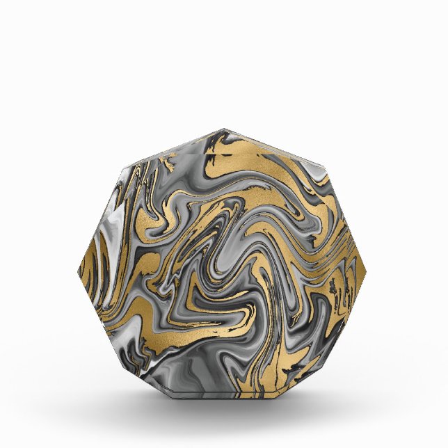 Bloque Para Fotos Resumen De La Disminución De Aceite De Mármol Negr (Anverso)