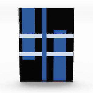 Bloque Para Fotos Resumen de líneas de arte moderno azul negro