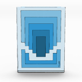 Bloque Para Fotos Resumen de Rectángulo en Azul