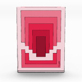 Bloque Para Fotos Resumen de Rectángulo en rojo