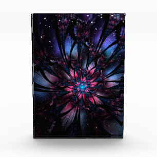 Bloque Para Fotos Resumen del diseño de flor fractal.