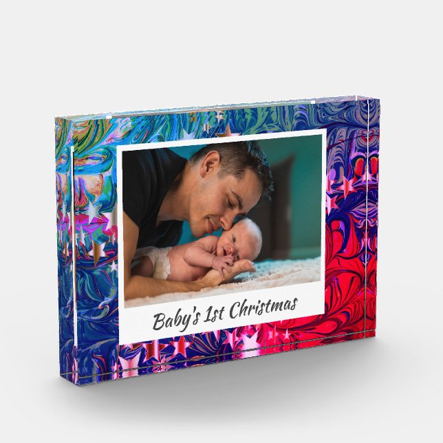 Bloque Para Fotos Resumen del primer bebé NAVIDAD (Izquierda)