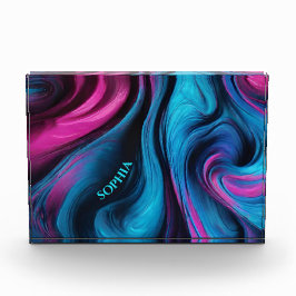 Bloque Para Fotos Resumen moderno - Azul y rosa-