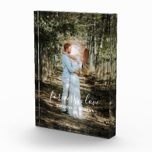 Bloque Para Fotos Retrato Boda personalizado caligrafía moderna