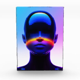 Bloque Para Fotos Retrato de Arte Pixel Futurista – Abstracto Digita