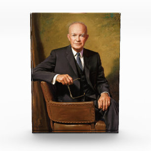 Bloque Para Fotos Retrato de Dwight Eisenhower Presidente de la Casa