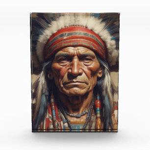 Bloque Para Fotos Retrato de Geronimo Jefe de la India
