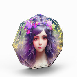 Bloque Para Fotos Retrato de mujer hermosa al estilo mucha vintage