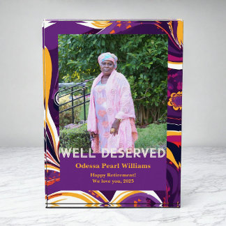 Bloque Para Fotos Retro Abstract African Black Mom Retirement Gift