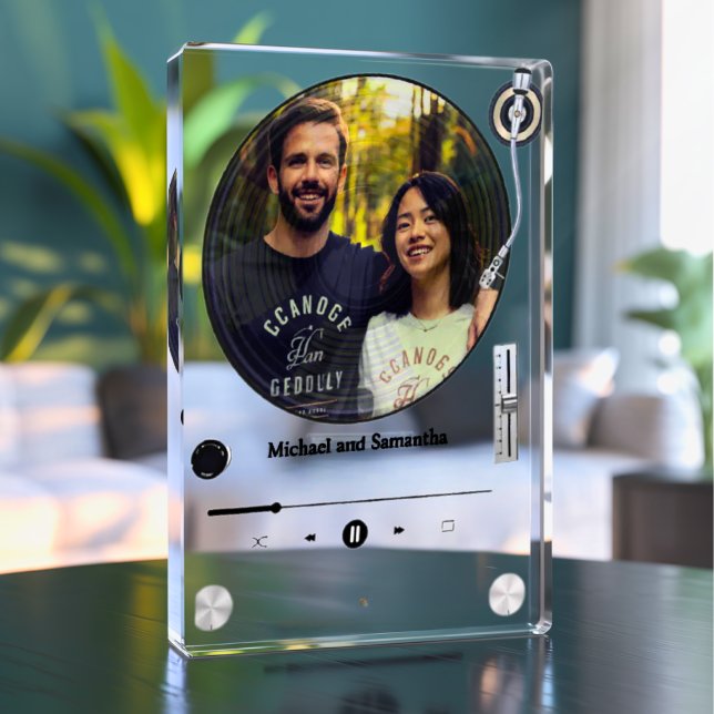 Bloque Para Fotos Retro Record Music Themed Add Your Own Photo (Subido por el creador)