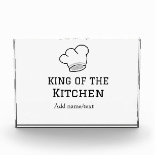 Bloque Para Fotos Rey de la cocina cocinero añadir nombre corona ha