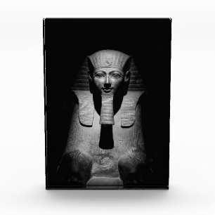 Bloque Para Fotos Rey del faraón blanco y negro