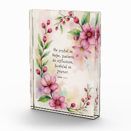 Bloque Para Fotos Romans 12:12 Custom Bible Verse