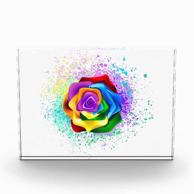 Bloque Para Fotos Rosa Arcoíris Colorida (Anverso)