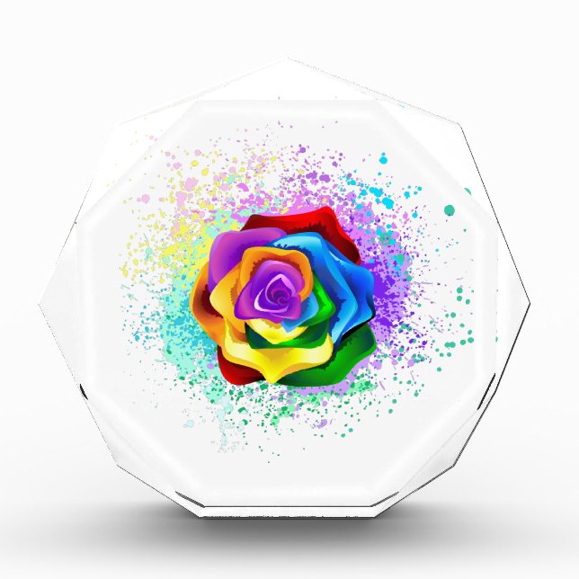 Bloque Para Fotos Rosa arcoiris colorido (Anverso)
