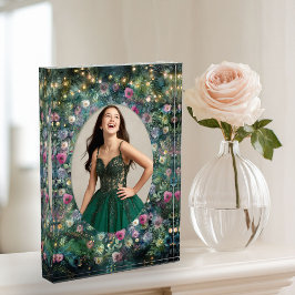 Bloque Para Fotos Rosa forestal encantado vegetación Woodland Fairy