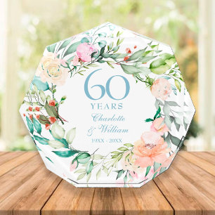 Bloque Para Fotos Rosas florales del 60 aniversario campestres