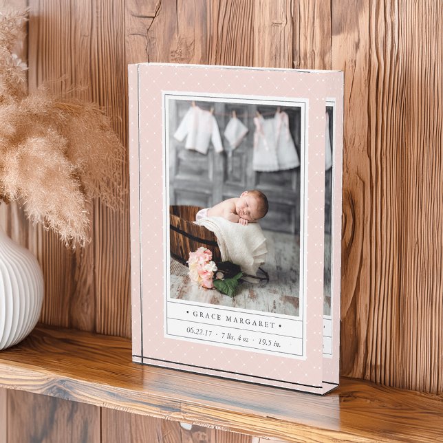 Bloque Para Fotos Rubor punteado | Estadísticas de nacimiento de beb (Subido por el creador)