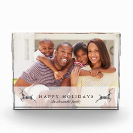 Bloque Para Fotos Rustic Happy Holidays Photo Block