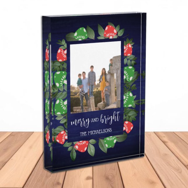 Bloque Para Fotos Rustic Woodland Whimsical Mushrooms Christmas (Subido por el creador)