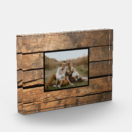 Bloque Para Fotos Rústico angustiado oscuro al aire libre Barn Wood