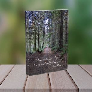Bloque Para Fotos Ruta forestal cita a John Muir