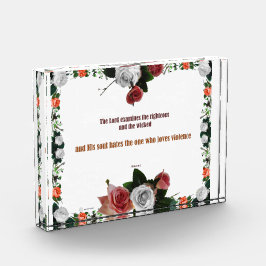 Bloque Para Fotos Salmo 11:5, No hay violencia